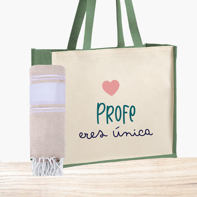 Conjunto Bolsa yute y pareo