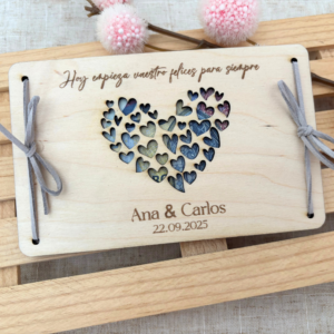 Sobre de madera regalo boda