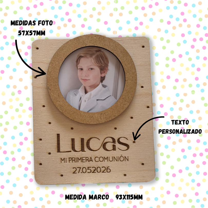 Mini marco madera personalizado Comunión (+modelos) - Imagen 4