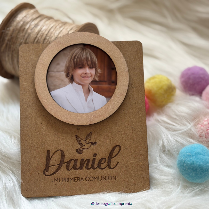 Mini marco madera personalizado Comunión (+modelos) - Imagen 2